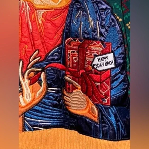 Christmas 🎄 Sweater "HAPPY BDAY BRO" Jesus with Present 🎁 Size XXL - Picture 5 of 5